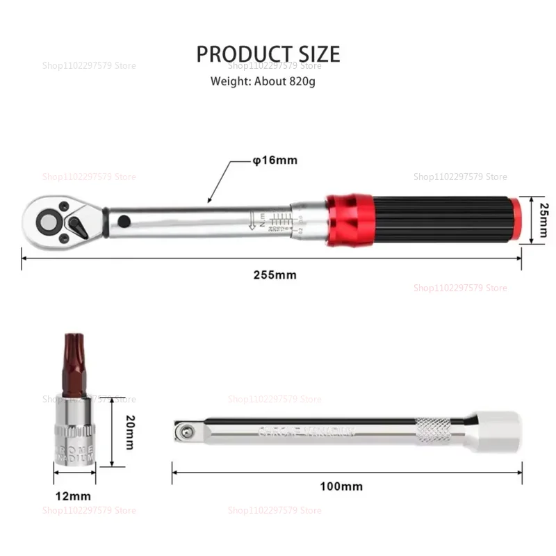 15 قطعة انقر نوع مفتاح العزم مجموعة 1/4 بوصة 2-24Nm قابل للتعديل شرارة التوصيل مجموعة أدوات مع مآخذ السيارات دراجة نارية إصلاح والعتاد
