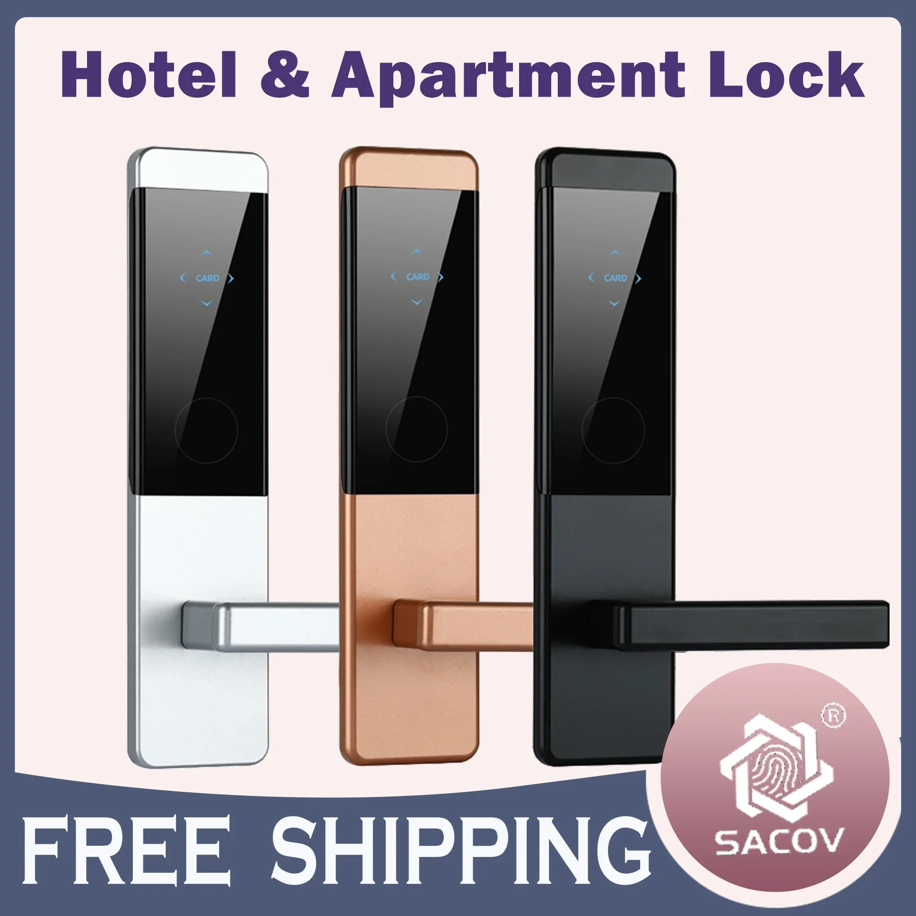 Smart Hotel Door Lock System RFID Electronic Card Lock with Free Software Intelligent Access Control for Hospitality