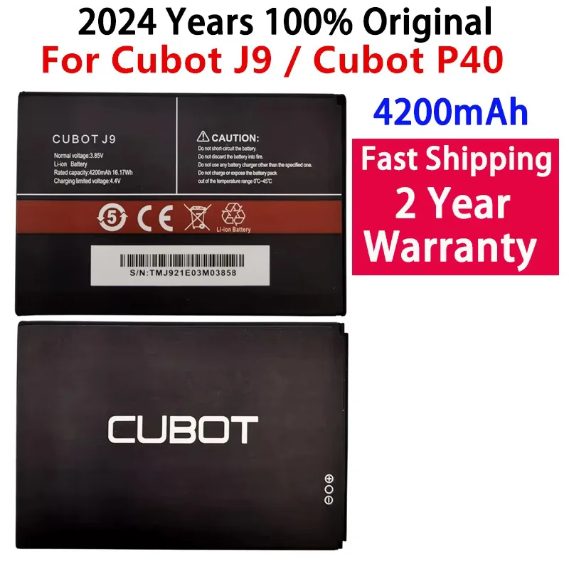 2024 years 100% Original 4200mAh Battery For Cubot J9 P40 Mobile Phone High Quality Replacement Batteries Bateria Batterij