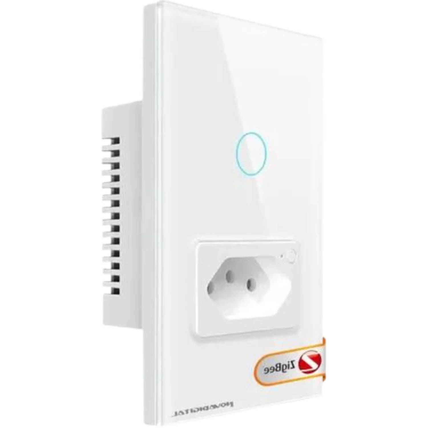 Switch With Smart Socket 1 Button Touch Zigbee 4X2 White Novadigital ZIT-WK-02-W / ZIT-ZB-W1