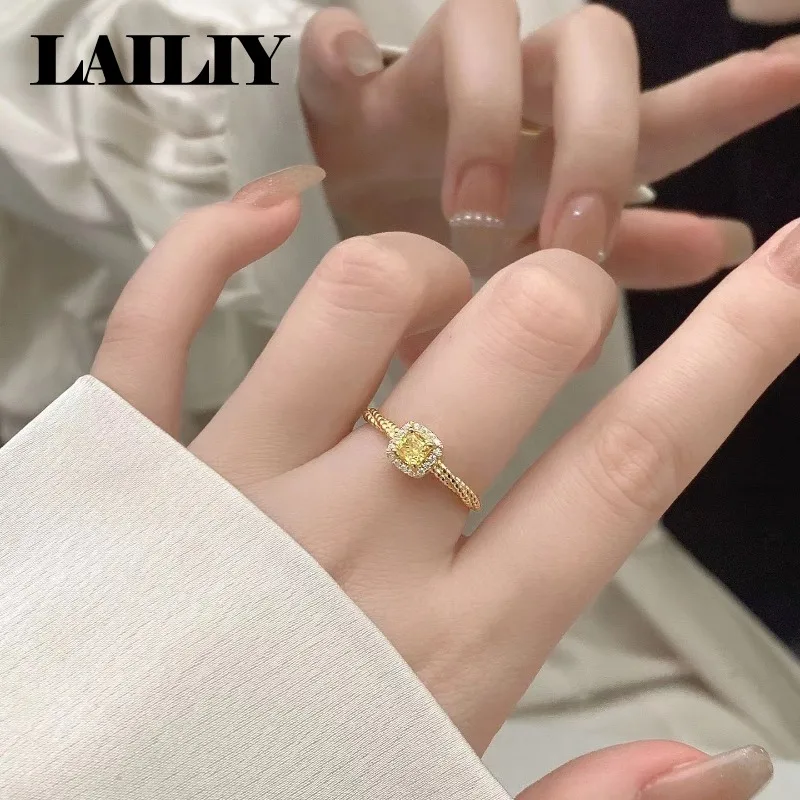 925 Sterling Silver 18K Gold Crystal Zirconia Adjustable Ring