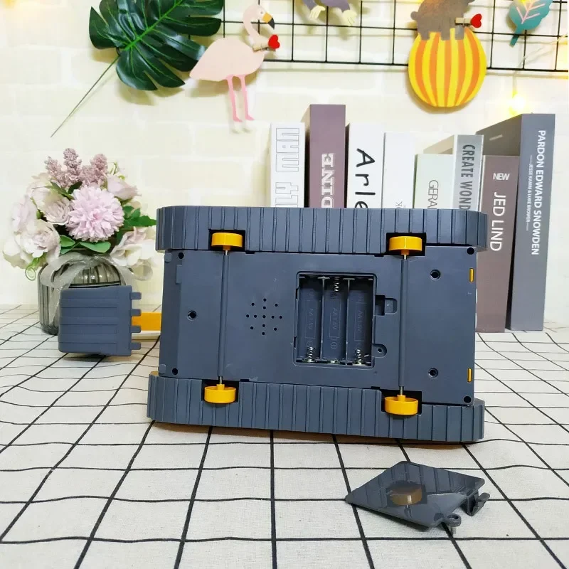 Electronic Piggy Bank Excavator with Password or Fingerprint Lock, Cartoon Excavator Coin Bank Money Box Home Decor