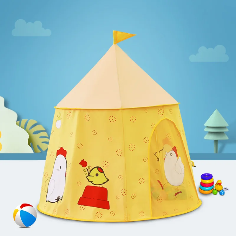 Kinderen Draagbare Speelgoed Tent Opvouwbare Precase Speelhuis Indoor Spelen Huis Spelletjes Geschenken Voor Jongens En Meisjes Yurt Kasteel Speelgoedtent