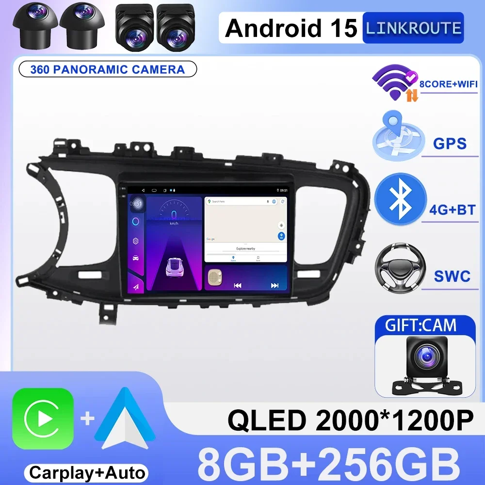 new Android 15 for Kia K5 Optima 2013 2014 2015 GPS Navigation 2 Din Car Radio Auto Multimedia Video Player 4G WIFI