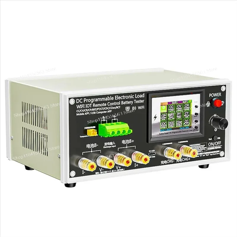 200V 50A WiFi Tuya Smart Electronic Load, High Resolution Battery Capacity Monitor USB Tester for Charging/Discharge Test