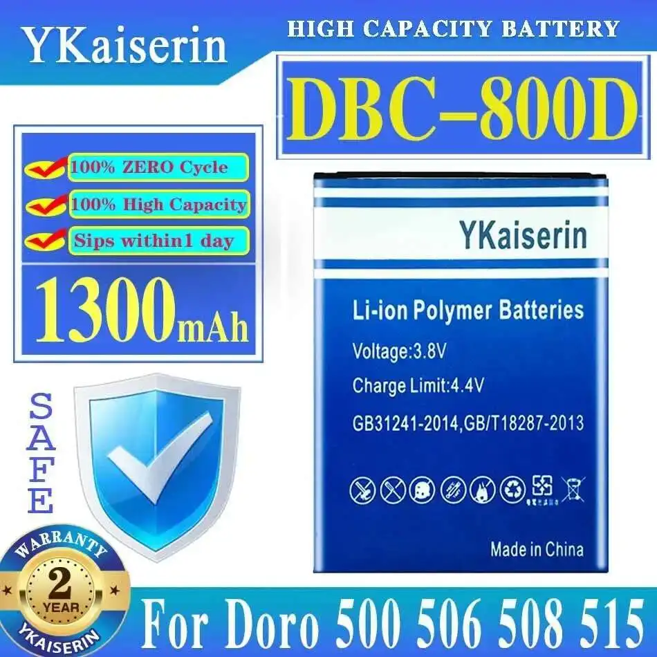

For Doro 500 506 508 509 510 515 6520 6030 Stable Dbc-800D Mobile Phone Battery Fast Charging 1300Mah