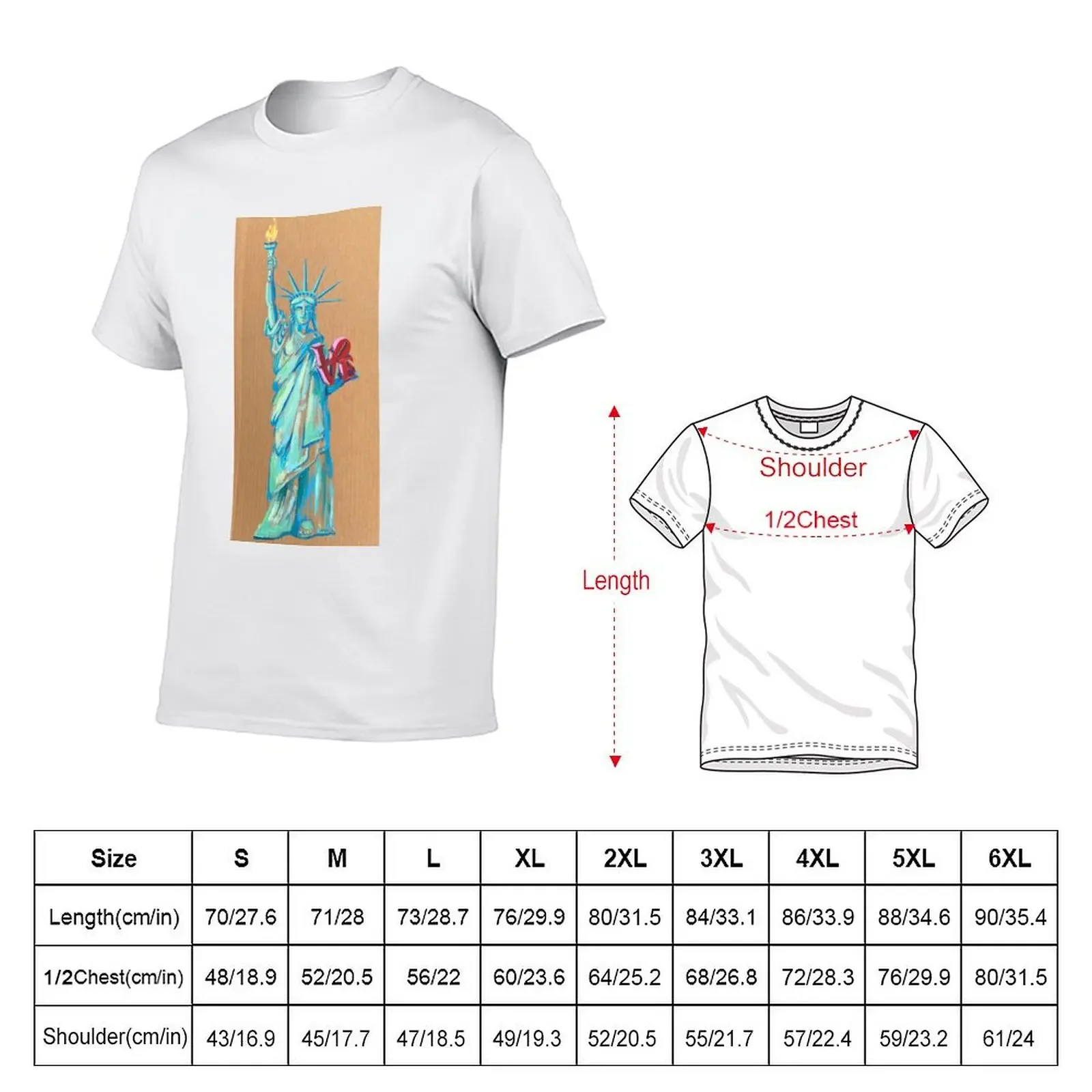 Liberty and LOVE T-Shirt graphic t shirts summer top vintage anime shirt aesthetic clothes t shirts men