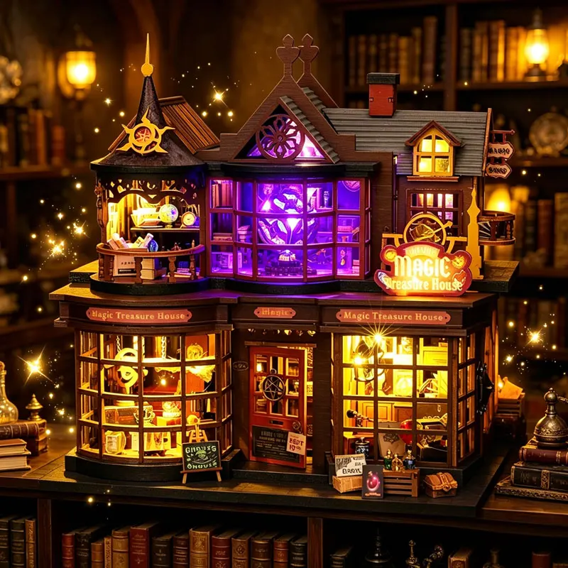DIY Doll House Wooden  Miniature Building Toys Kits Dollhouse Furniture Accessories Toys For Birthday Creative Gifts