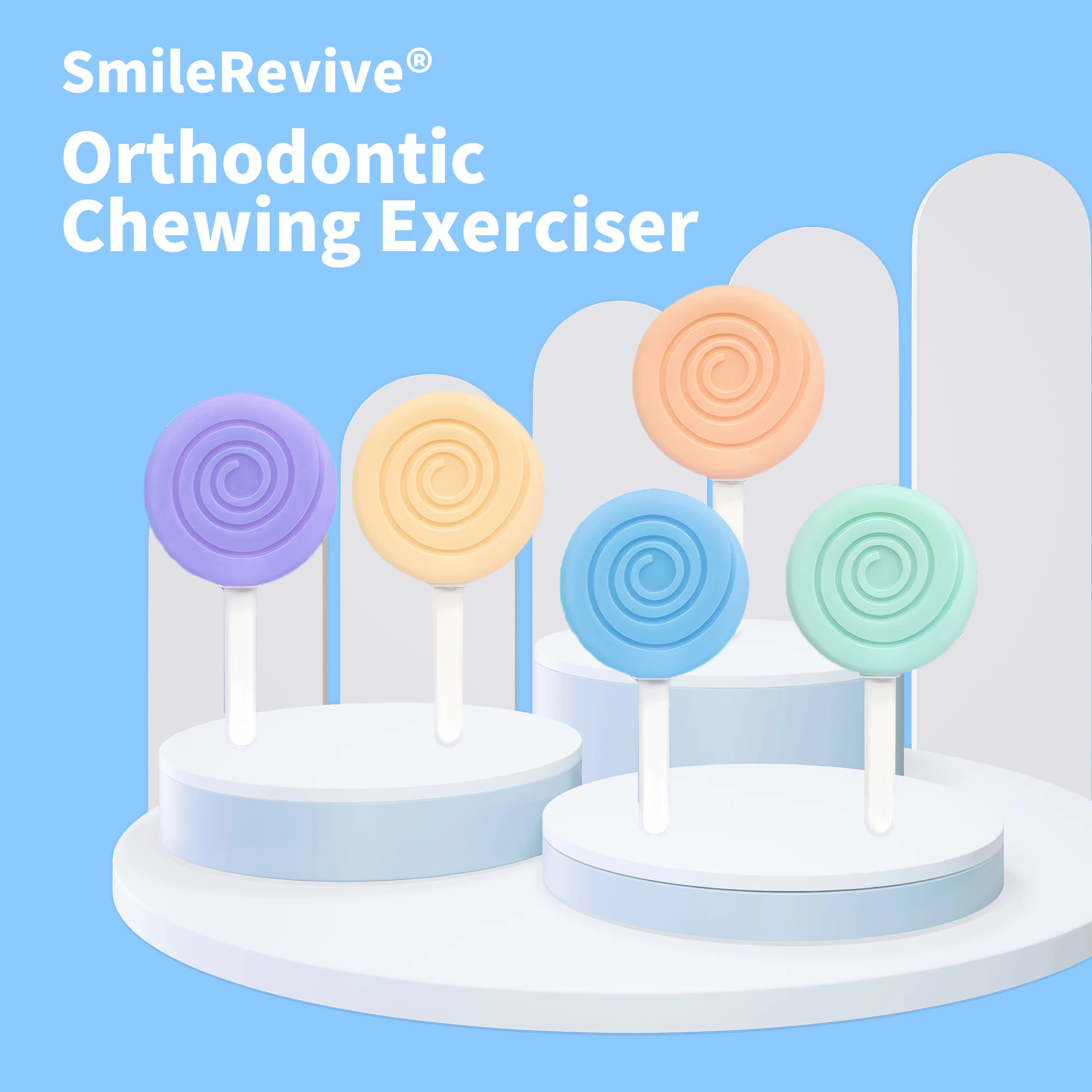 SmileRevive 2 Pcs/1 SetCandy Orthodontic Chewing Exerciser Orthodontic Chewies Enhancing Aligner Fit Preventing Brace Face
