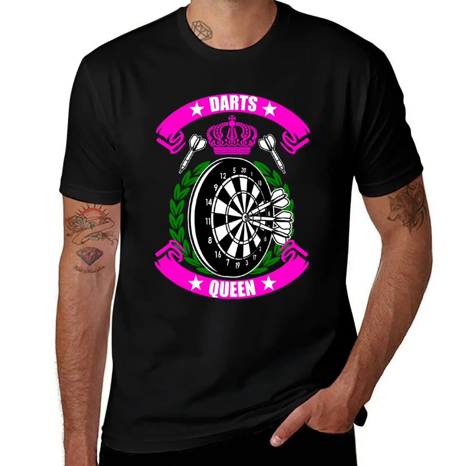 Darts Queen Gift Dart Board T-Shirt Big Size Daily Wear T-Shirt