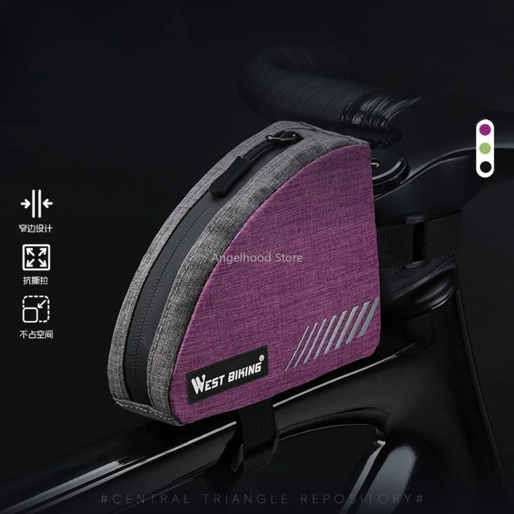 

Bicycle Top Tube Bag Road Bike Top Tube Bag Cycling Mini Triangle Storage Bag with Narrow Edge Design Cycling Accessories