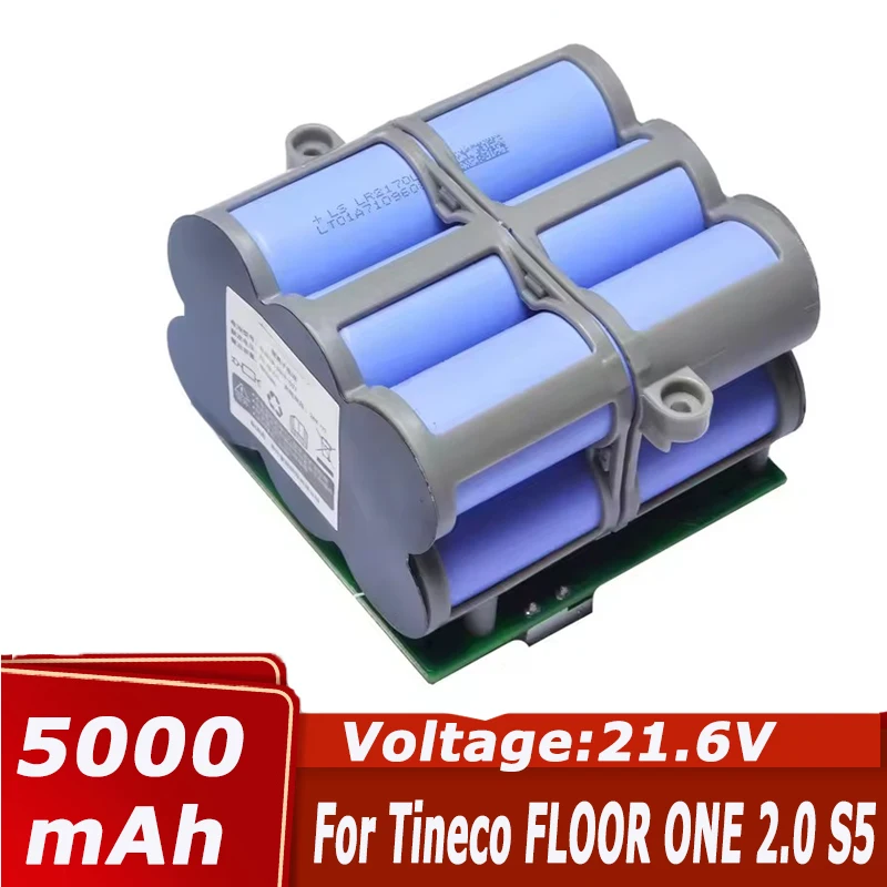 

21.6V 6000mAh Replacement Battery For Tineco FLOOR ONE 2.0 S5 PRO 2 S5 Smart S5 Steam Floor Scrubber Accessories Parts