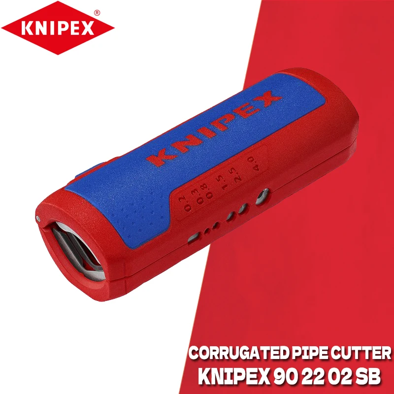 KNIPEX 90 22 02 SB TwistCut Corrugated Pipe Cutter 100mm Electrical Cable Pipe Stripping Tool 902202SB