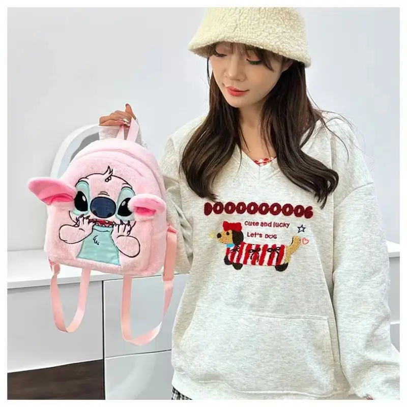 Sac à dos Stitch japonais bleu dessin animé drôle sac à dos d'étudiant de grande capacité sac de maternelle sac à dos Kawaii