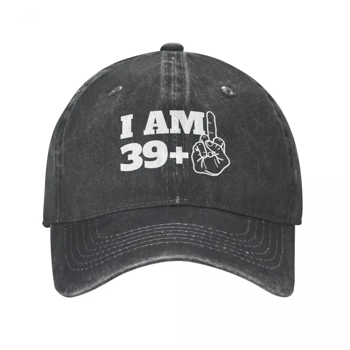 I Am 39+ Middle Finger Forty 40 Birthday Baseball Caps Distressed  Pop Culture Punk Snapback Hat for Activities Hats Cap