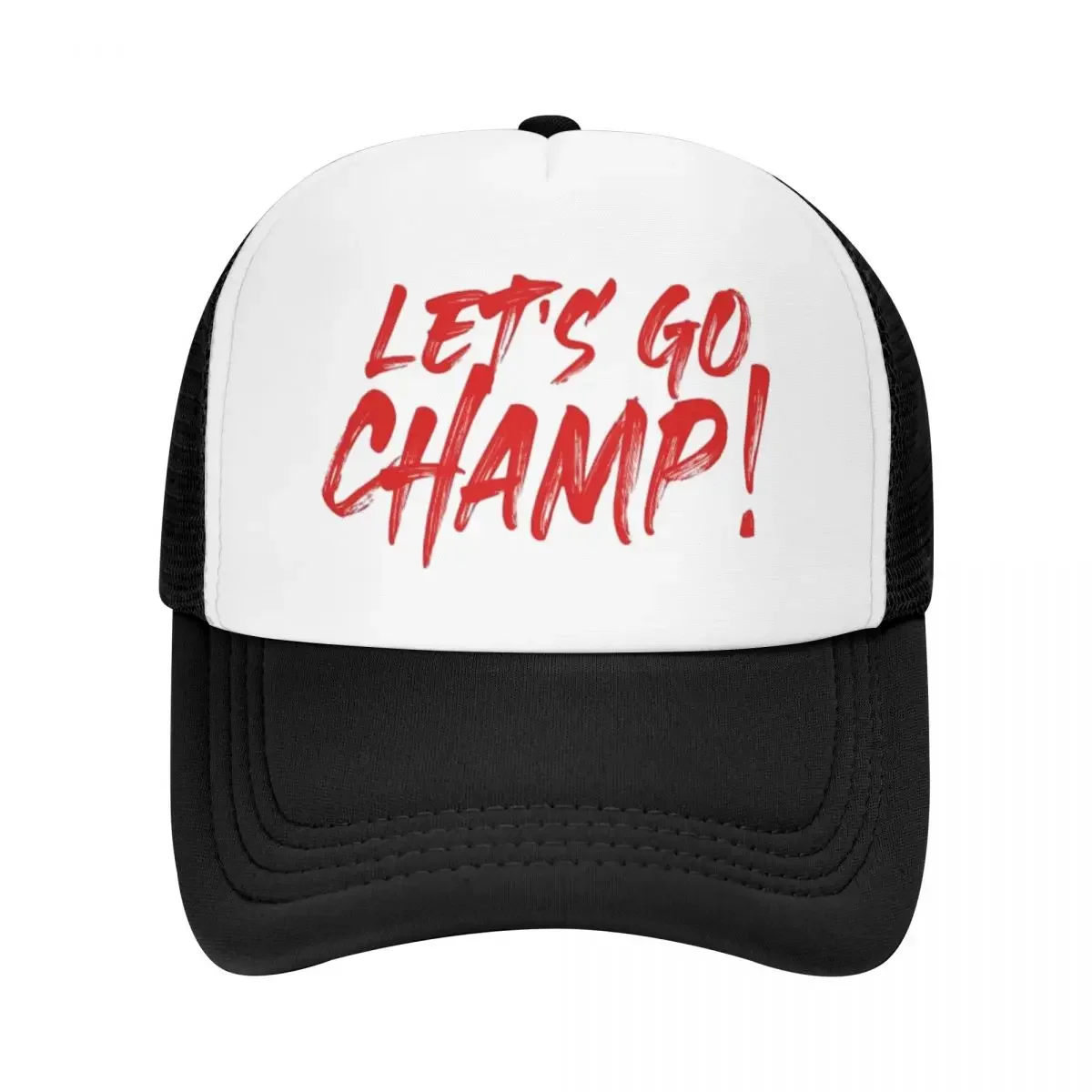 Let's Go Champ By Shannon Briggs Cap Mesh Baseball Caps Adjustable Hat Hip Hop Summer Unisex Baseball Hats Polychromatic