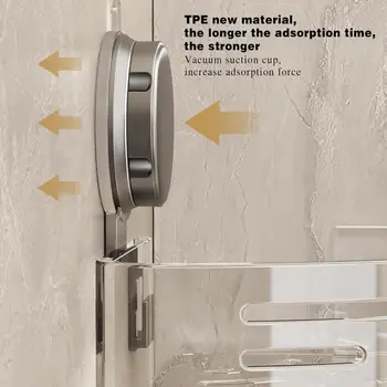 וולפון פינת מקלחת caddy יניקה כוס מקלחת מדף פינה ללא קידוח אמבטיה מקלחת ארגונית אחסון מדף דבק עם גרירה 10 best sales ארגז אמבטיה - №10