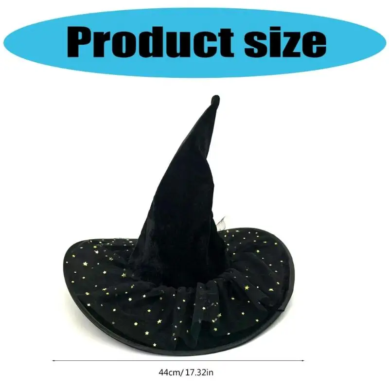39bd Halloween Witch Hat Wizard Chapeaux pour femmes Girls Cadeaux Halloween Cosplay Costume Masquerade Carnival Party