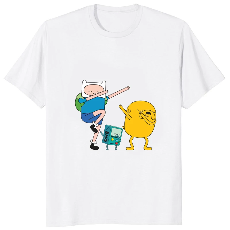 Adventure Time Cartoon Printed Funny T-shirt Acg Fans Anime Otaku Tshirt Loose Casual Hip Hop Man Tops Fashion Women Clothing