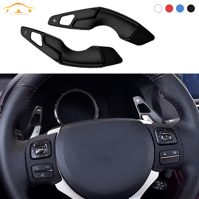 Aluminum Alloy Shift Paddle For Lexus New RC NX 200T IS 250 300 Car Steering Wheel Paddle Shifter DSG Extension Gear Sticker