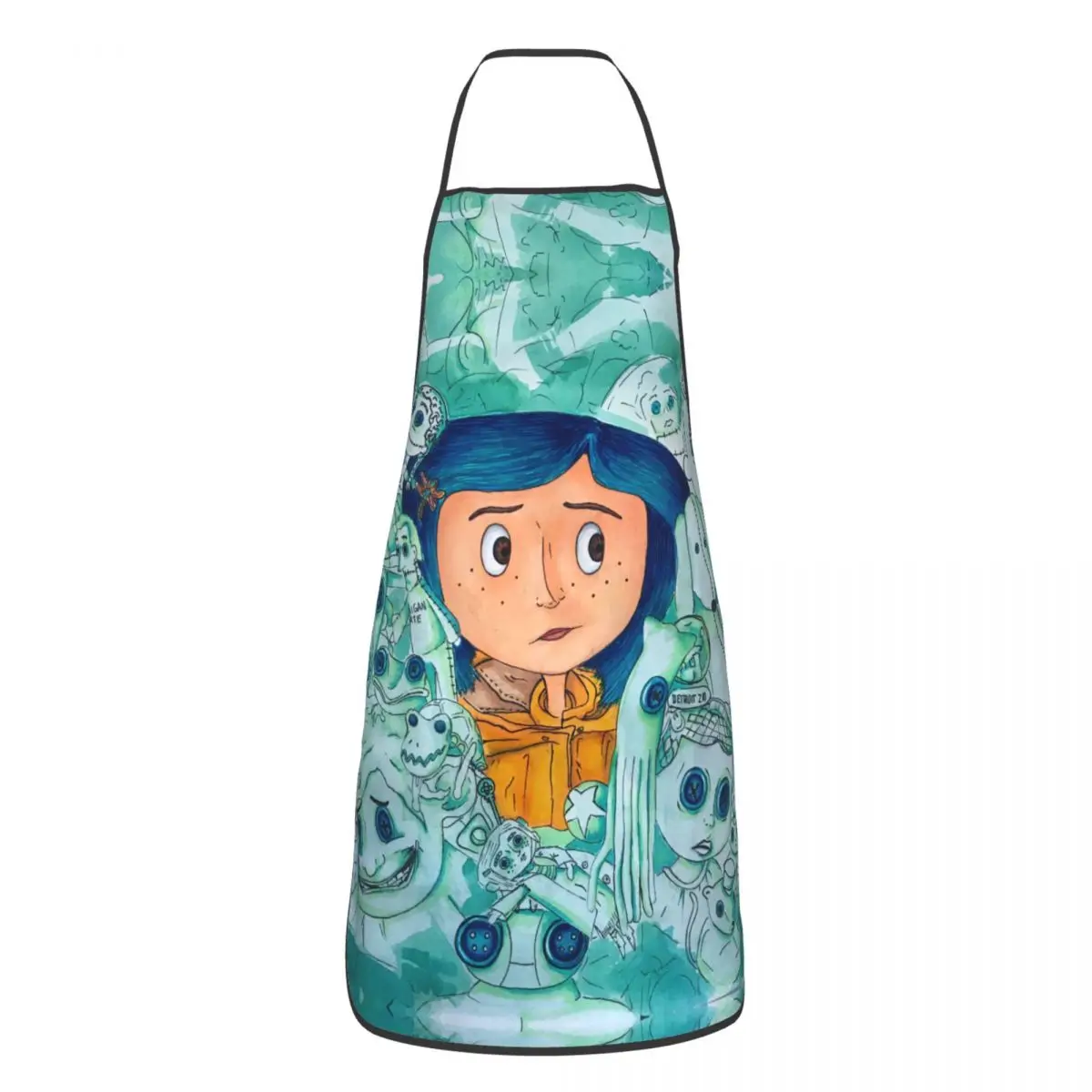 

Забавный фартук с нагрудником из фильма ужасов на Хэллоуин для мужчин и женщин, унисекс, кухонный фартук для шеф-повара, кухня для приготовления пищи, выпечки, живописи
