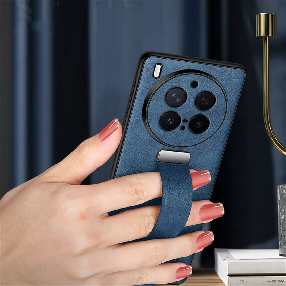 

Тонкий кожаный чехол из искусственной кожи для Vivo X300 Pro X300, чехол-держатель для браслета