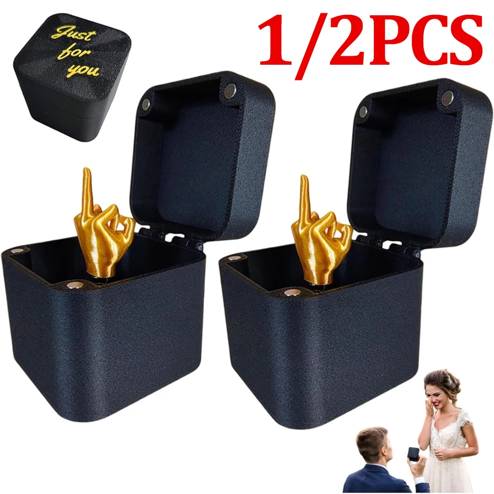 1/2pcs Middle Finger in Box Funny Middle Finger Surprise Gift Box Pop Up Surprise Gift Box Middle Finger Surprise Box Halloween