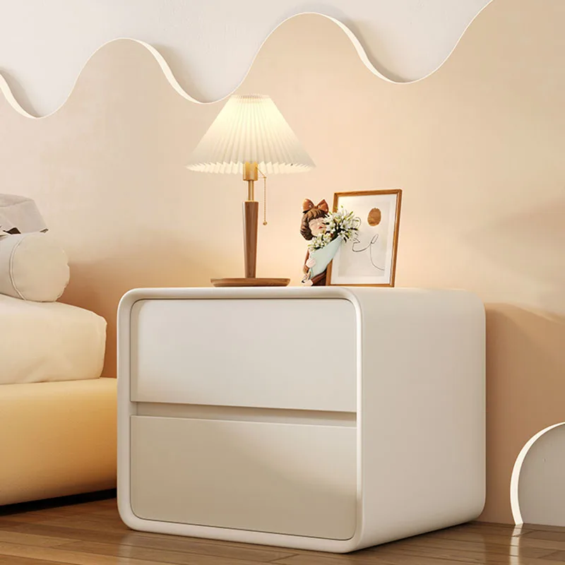 Mesita de noche moderna de estilo nórdico para niños, muebles de teatro para balcón, casillero blanco, mesita de noche pequeña para dormitorio,