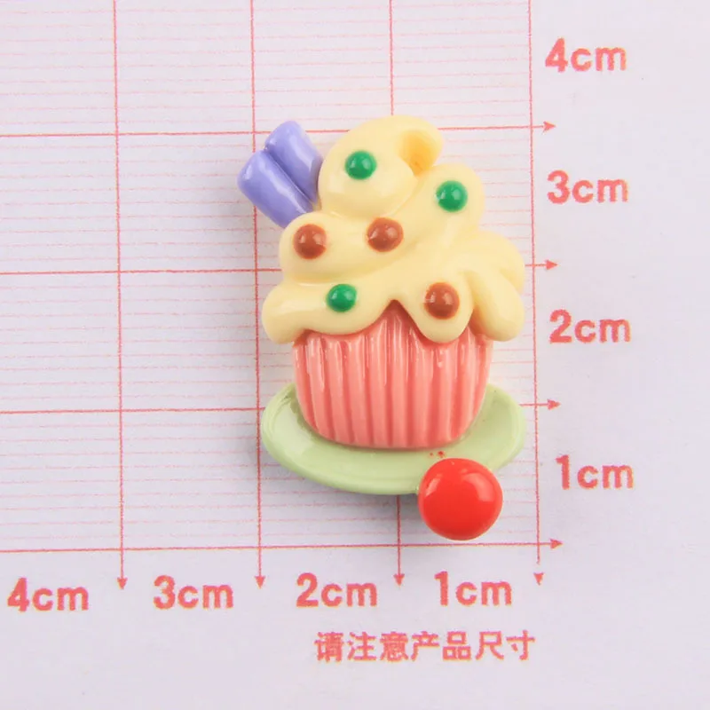 Sweet Cake Resin Cabochons Flatback for Phone 10pcs Kawaii Chocolate Cookies Charms for Girls Headwear Decoration Accessories