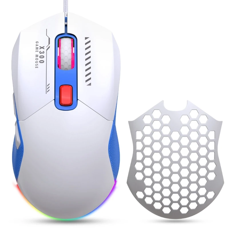 

USB Wire RGB Gaming Ultralight Honeycomb Mouse 7200Dpi Programmable Ergonomic Gaming Mouse For Computer PC Laptop Dropship