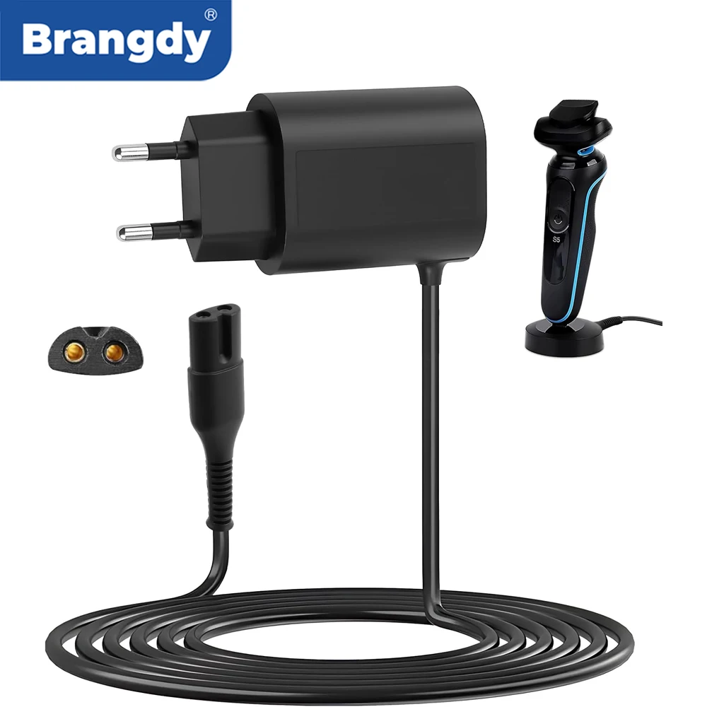 شاحن Brangdy 12 فولت مناسب لسلسلة براون 3 5 7 9 1 XT5 ماكينة حلاقة كهربائية 3040s 340s 9385cc 370 720 760cc 790cc 720s أداة تهذيب اللحية