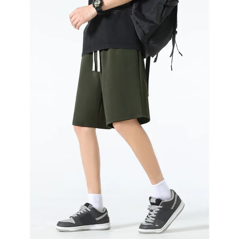 

New Minimalist Solid Color 3D Printed Shorts for Men, Casual and Versatile, Breathable and Quick Drying Sports Pants, Trendy