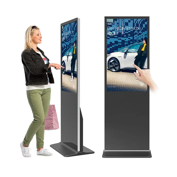 32/43/49/55 Inch Floor Standing Outdoor Indoor Electronic Totem Kiosk Touch Screen Digital Signage And Lcd Advertising Display