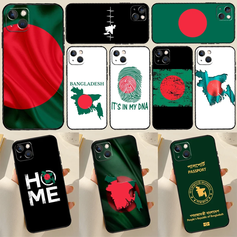 Etui na telefon z flagą Bangladeszu do iPhone\'a 12, 11, 13, 14, 15, 16 Pro Max Plus X XR XS Max 12 13 Mini Cover