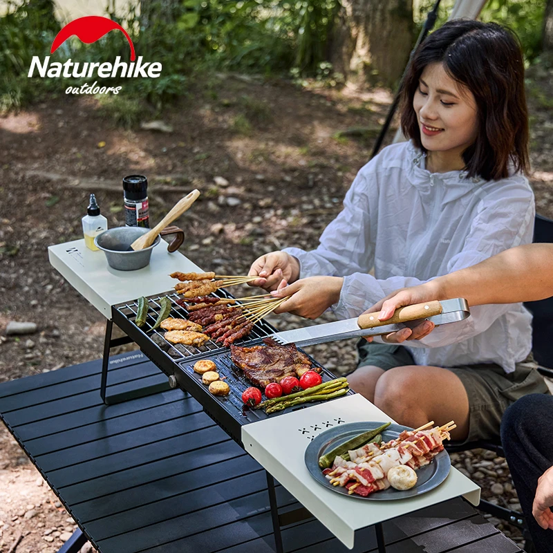 Naturehike Outdoor Travel Folding Barbecue Table Portable Picnic Multifunction Grill Desk Cooking Camping Supplies Easy To Clean