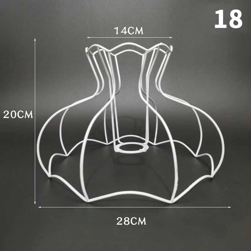 Imagem -04 - Abajur Gaiola Quadro Ferro Metal Fio Luz Lustre Suporte da Lâmpada para Faça Você Mesmo Anel Guarda Mesa Abajur Material de Apoio