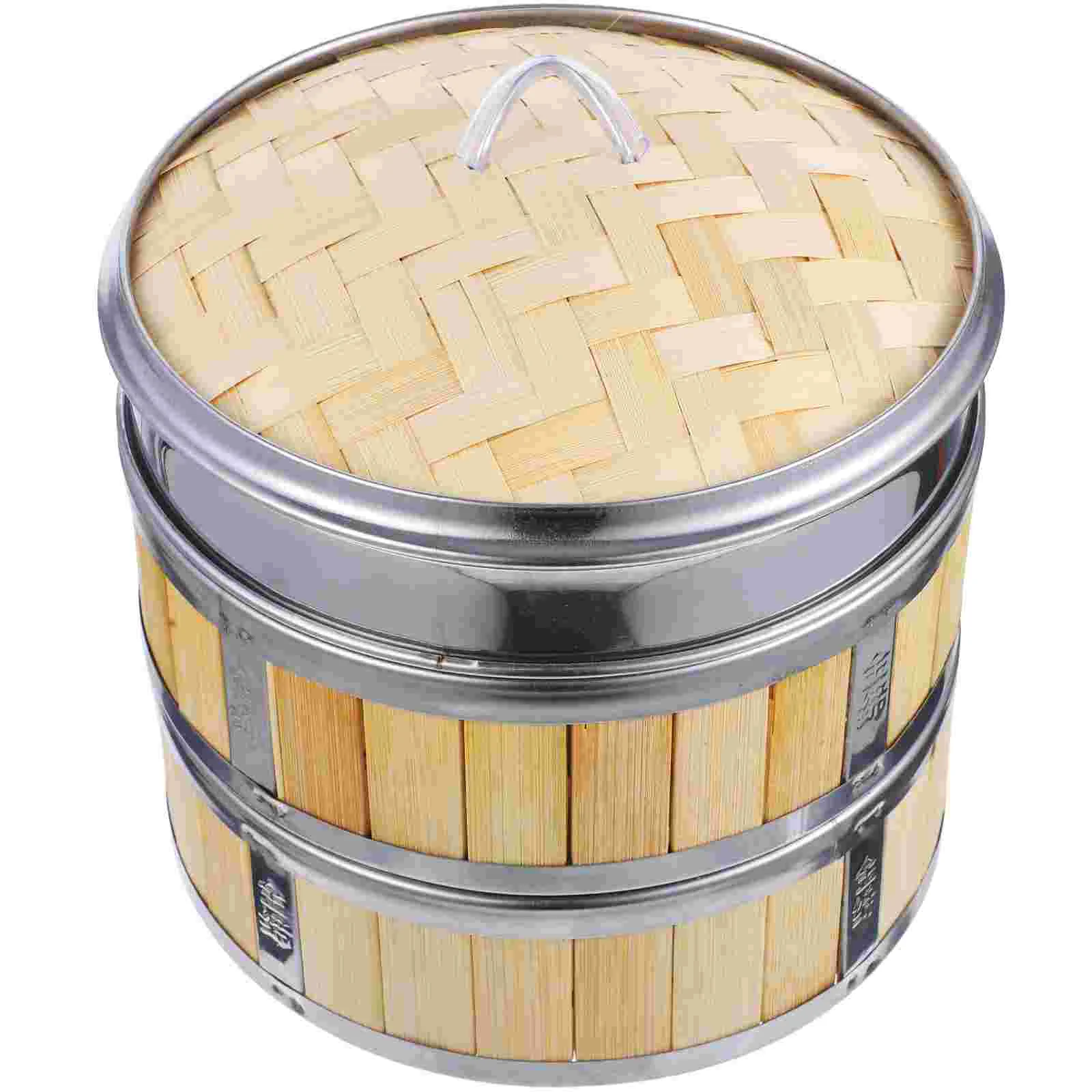 

Long Bao Steamer Bamboo 10 Inch Liner Bun Dumpling Basket Chinese Style Vegetable