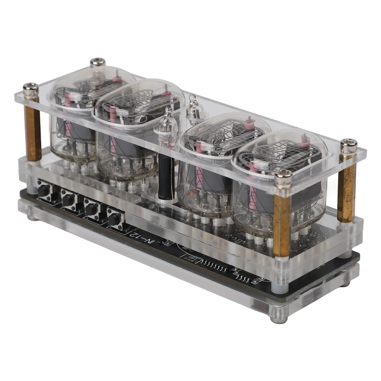 1pc IN12 Nixie Clock LED Lamp Tube Clock Glow Tube Clock Diy Retro Clock Module RGB Breathing Light Diy Electronic Kit