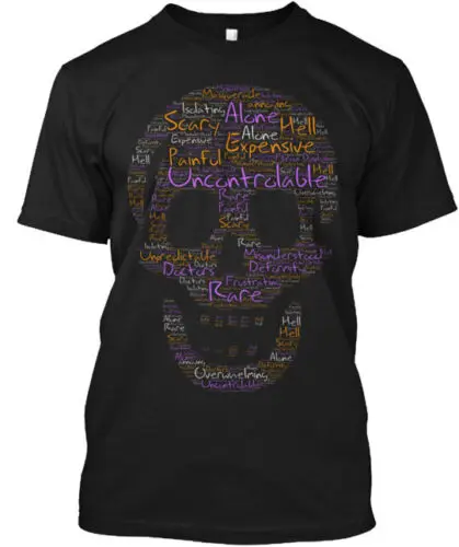 Fd Word Cloud Black T-Shirt Made in the USA Size S to 5XL