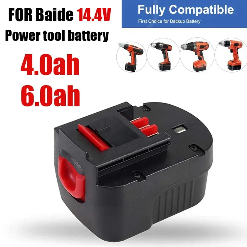 

k 14.4V 4000mAh Ni-Mh Rechargeable Cordless Power Tool Battery for Black&Decker FSB14 FS140BX 499936-34 Replacement Battery