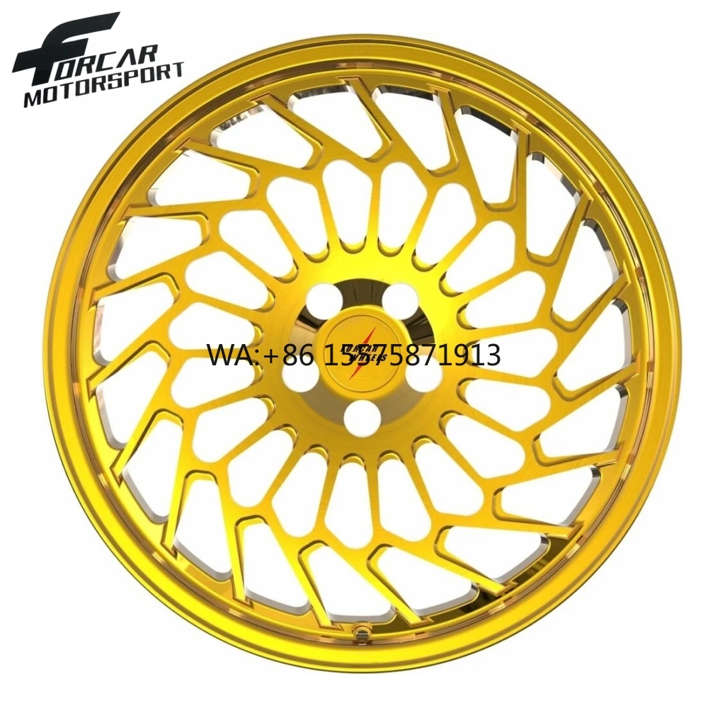 

Forcar Wholesale Factory Customized High Performance Forged Full Gold Bright Wheels