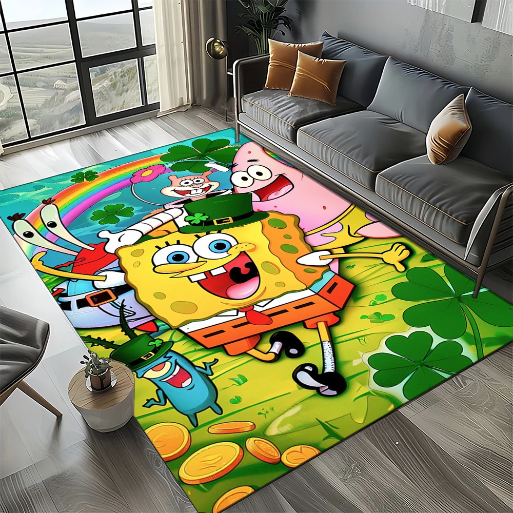 27 Style New S-SpongeBob Patrick Star Cartoon Rug Carpet for Living Room Bedroom Home Decor,kids Play Non-slip for Sofa Doormat