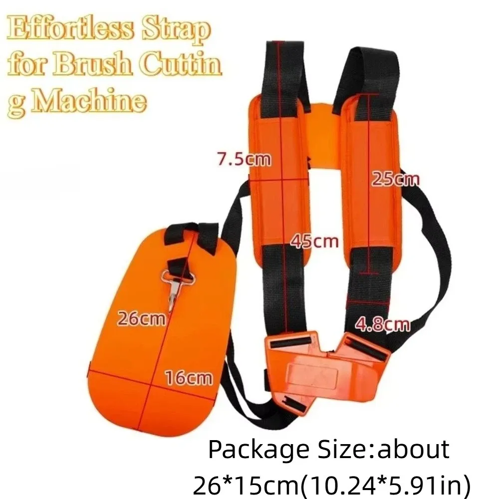 Double Shoulder Strimmer Padded Belt Shoulder Strap Nylon Belt Safety Enhanced Brush Cutter Strap Upgrade Comfortable