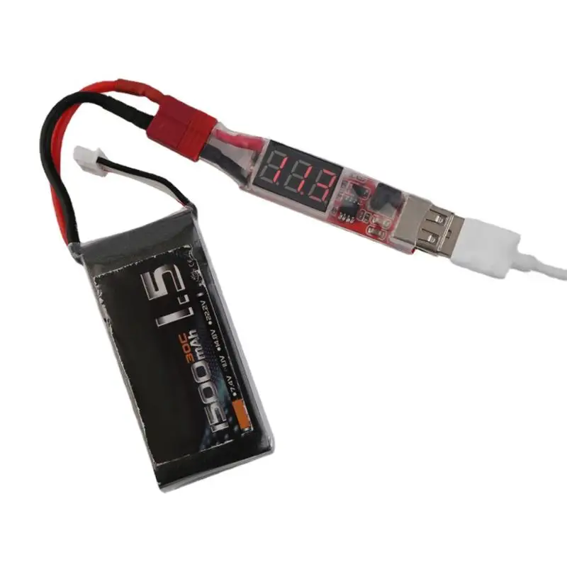 Lithium Battery Charging Adapter 2S-6S T/XT60 Plug Built-in Voltage Display for Student DIY Electronic Experiments