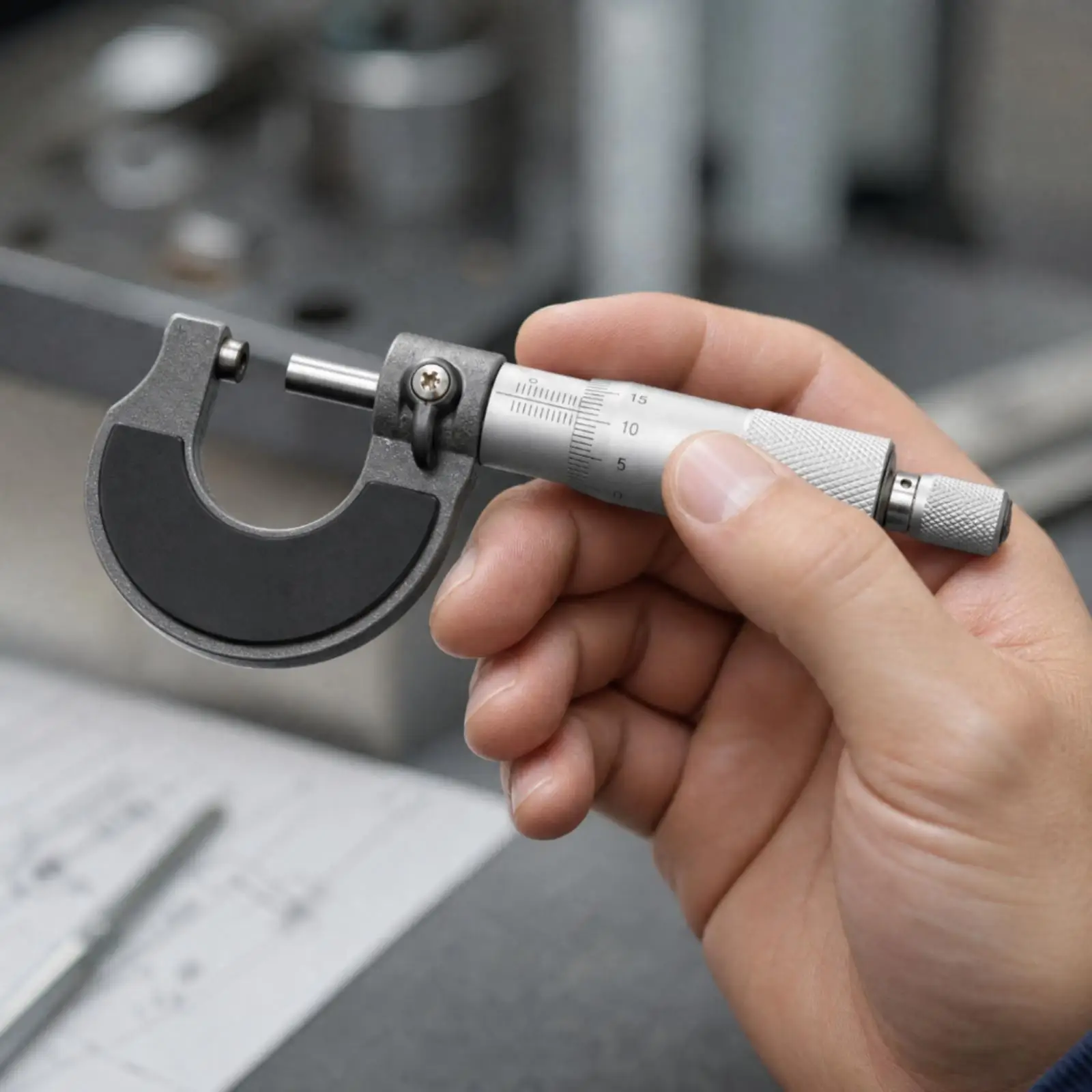 Outside Micrometer 0.01 Mm Resolution External Micrometer Precision Measuring Instrument Professional Rigid for Machinists