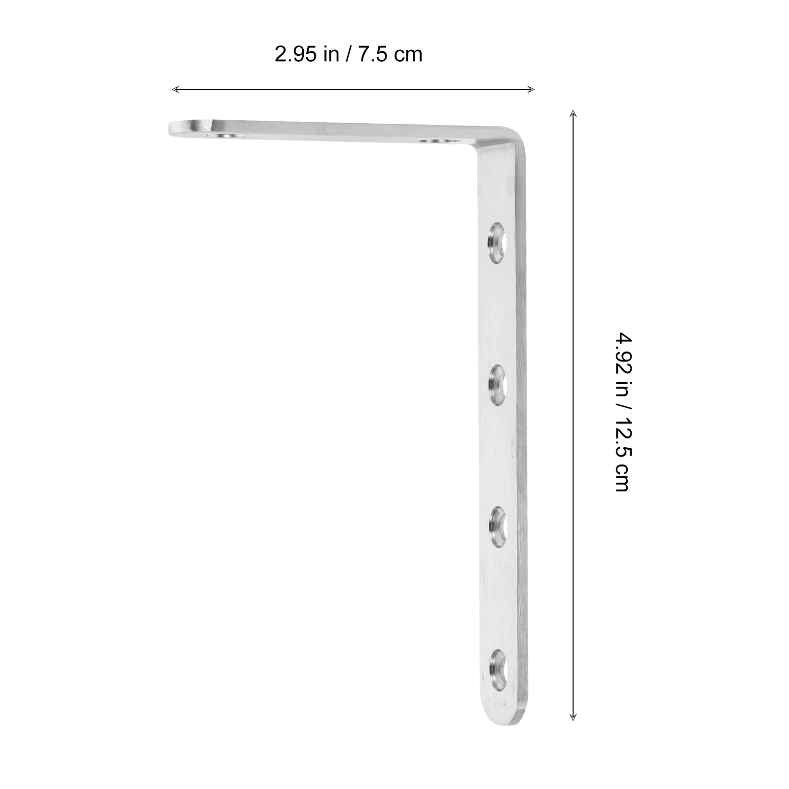 

4pcs Stainless Steel Corner Brackets Heavy Duty Right Angle Shelf Braces Furniture Hardware Thickened Metal for Desk