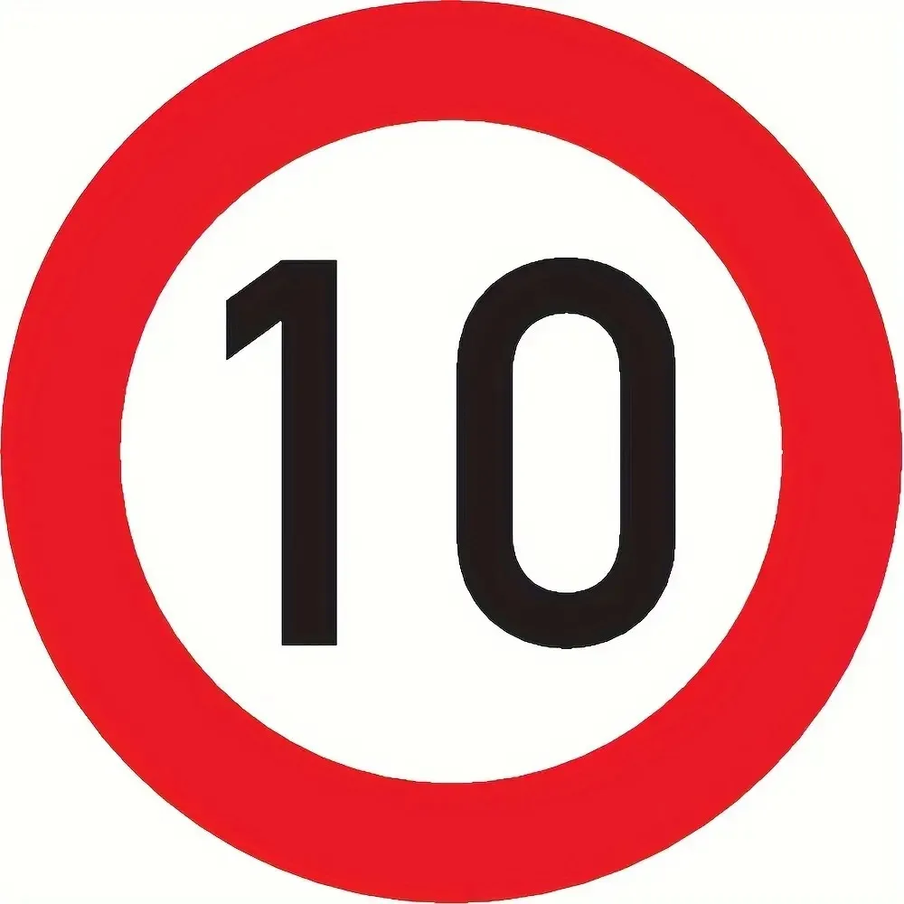 Vintage Speed Limit Style Metal Sign, 8 Inch Round Retro Decorative Plaque for Home, Office or Game Room Wall Art