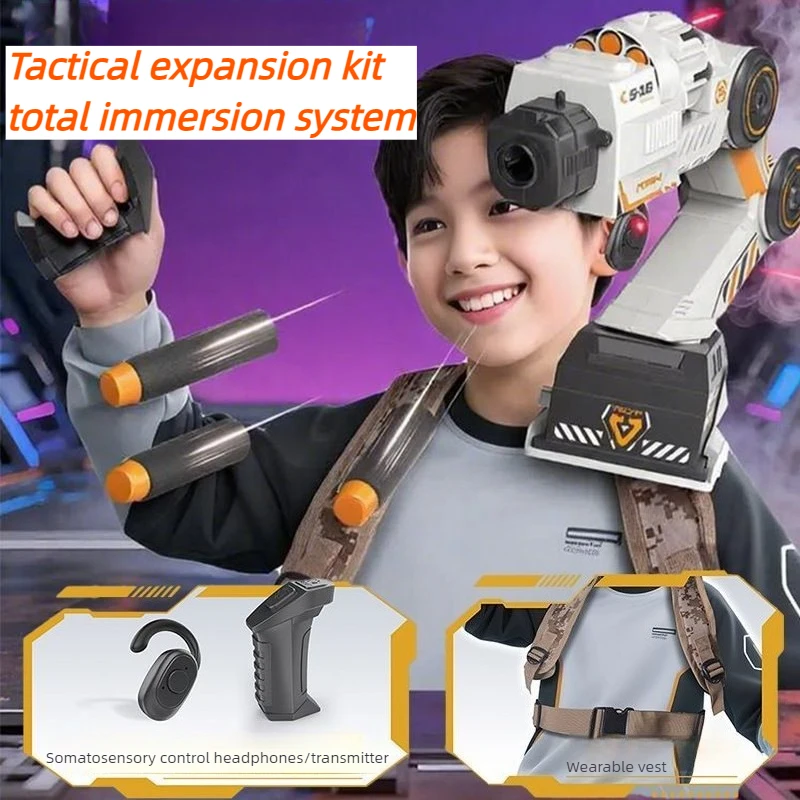 Mechanical Arm Electric Toy Gun Rechargeable Remote Control Mechanical Toys Gun Sensory Follow Toys Guns Set Adult Birthday Gift