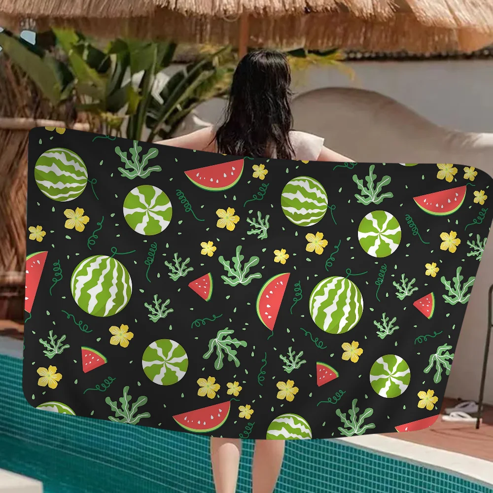 Handuk pantai buah semangka untuk anak-anak handuk mandi Pribadi handuk Kolam Renang hadiah liburan handuk piknik hadiah pesta
