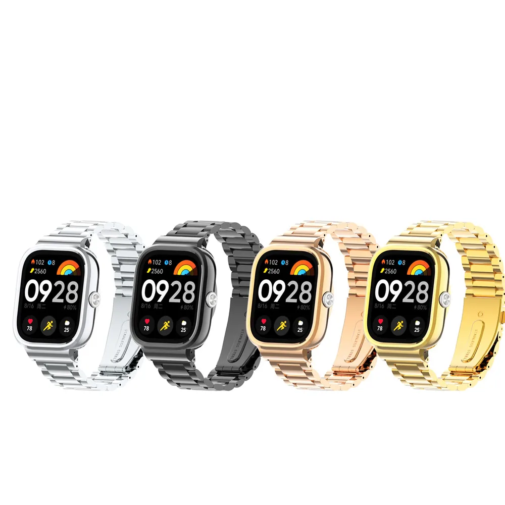 

Металлический ремешок для Redmi watch 4, спортивный браслет из нержавеющей стали